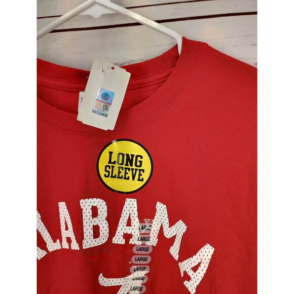 Alabama‎ Crimson Tide Long Sleeve T-Shirt Large Hanes Red - Picture 6 of 8